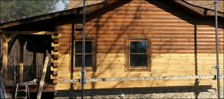 Log Cabin Finish Removal