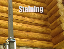  Magoffin County, Kentucky Log Home Staining